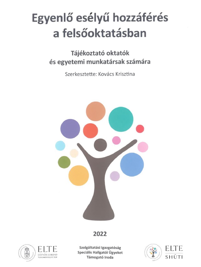 The cover page of the new booklet of ELTE Disability Center (SHÜTI)
