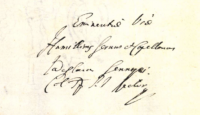 Sennyey's signature